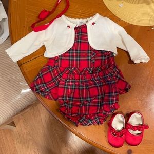 Janie and Jack girls holiday outfit set
